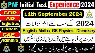 Todays Paf initial test experience 2024  PAF GDP test Experience 2024  PAF test experience 2024 [upl. by Janette781]