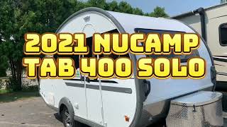 PreOwned nuCamp Tab 400 Solo quick tour [upl. by Goggin379]