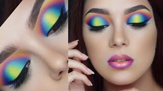 Step By Step ColorFull Eyes Makeup Tutorial Makeup For Dummy Eyes Makeup Class [upl. by Niwde]