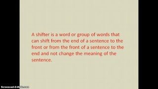 Xword Grammar Lesson Two  Shifters [upl. by Ackley718]