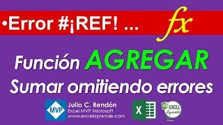 Función Agregar  Sumar omitiendo errores  Excel Aprende [upl. by Lynus38]