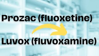 Medication change fluoxetine Prozac to fluvoxamine Luvox [upl. by Nerti]