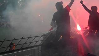 Bengalos im Fanblock vom SV Babelsberg [upl. by Aiht330]