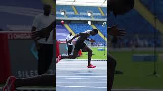 Fred Kerley is all set for his next diamondleague appearance shorts athletics usa asics [upl. by Kiefer]