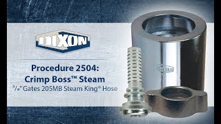 Procedure 2504 Crimp Boss™ Steam  ¾” Gates 205MB Steam King® Hose [upl. by Rodnas]