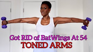 HOW I GOT LONG LEAN amp TONED ARMS AT 54 GOODBYE BATWINGS  TONED ARMS WORKOUT WEIGHTS 🏋🏿‍♀️ FUMIFIT [upl. by Aket]