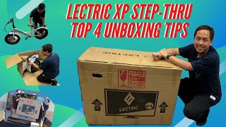 Lectric XP Step Thru Unboxing and My TOP 4 Tips [upl. by Ennirroc884]