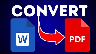 How to Convert Word to PDF  Simple Tutorial [upl. by Aeduj710]