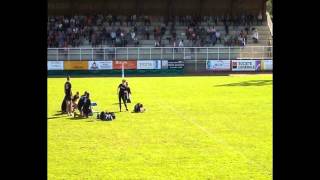 Demo UKMC au match de Rugby CAHORS Krav Maga self defense [upl. by Ocirrej]