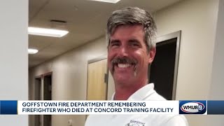 Goffstown fire department remembering firefighter who died at Concord training facility [upl. by Arema631]