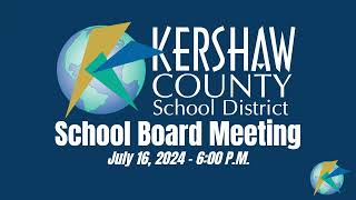 Kershaw County School Board Meeting [upl. by Yerg]