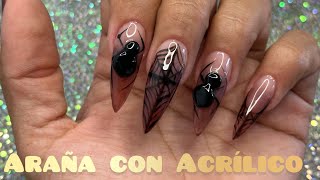 Cómo hacer telarañas en uñas tutorial para principiantes🕷️🕸️ [upl. by Serrano]