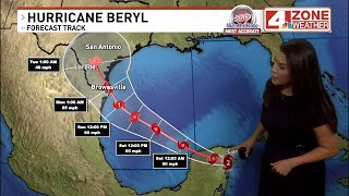 Hurricane Beryl pushes towards the Yucatan as South Texas awaits impact [upl. by Eetnom449]