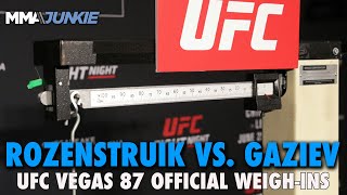 UFC Fight Night 238 Rozenstruik vs Gaziev Official WeighIns Live Stream  Fri 11 am ET [upl. by Enirual]