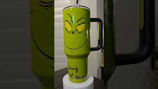 40oz The Grinch Tumbler engraved with xTool S1 100 450 140 [upl. by Gariepy]