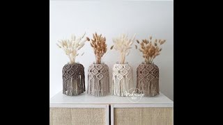 DISEÑOS DE BOTELLAS DECORADAS EN MACRAME  1 [upl. by Altman]