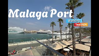 Malaga City Port  Spain  2024  evening best spot [upl. by Pearse]