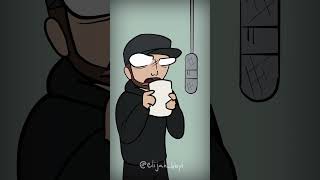 Eminem Reads His Line Wrong Alfreds Theme Animation Eminem Houdini Diddy [upl. by Maer]