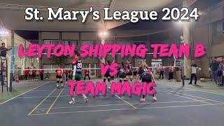 St Mary’s League 2024 Leyton Shipping Team B vs Team Magic [upl. by Boswall774]