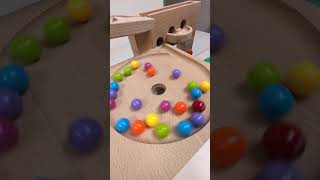 marble Run Race ASMR 148 Wooden Wave Course Colorful Marbles marblerun marblerunrace asmr [upl. by Ahsekahs]