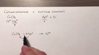 Reactie tussen calciumcarbonaat en overmaat zoutzuur [upl. by Luanne]