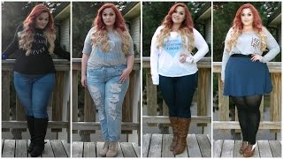 The Curvy Diaries Casual Fall Lookbook  PlusSize [upl. by Hrutkay]