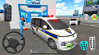 Police Car Mercedes G63 amp All Super Car Washing and Parking in Garage Free Drive  3D Driving Class [upl. by Annahsad]