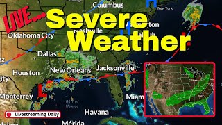 🔴Live Severe Weather Coverage  Less than a 2 Tornado Risk 9624 [upl. by Jamieson640]