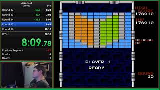 NES Arkanoid Speedrun 2800 nonTAS [upl. by Merri277]