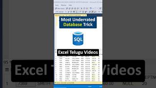 SQL Most Underrated Database Trick in Telugu [upl. by Jegger]