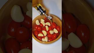 Cherry Tomato Garlic Confit Bread shortvideo cooking viralvideo [upl. by Petty]