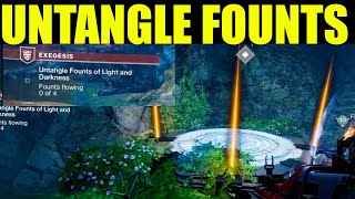 How to quotUntangle founts of light and darknessquot Destiny 2  Exegesis Mission walkthrough [upl. by Avid99]