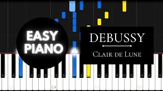 Clair De Lune EASY Piano Tutorial  Debussy [upl. by Olenta]