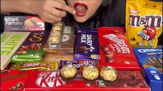 Spice ASMR chocolate candy bars kitkat ice cream Mukbang bites only [upl. by Barta697]