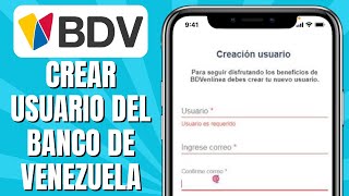 Cómo CREAR Usuario Del Banco De Venezuela [upl. by Erdied]