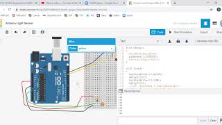 TinkerCAD Part 4 Arduino Night Light PhotoCell and LED and quotifquot statements [upl. by Erving882]