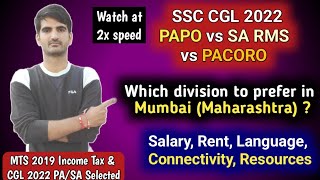 CGL 2022 PASA  Best divisions in Mumbai Maharashtra Circle  Rent Connectivity Salary Resources [upl. by Novaat]