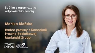 Formy prowadzenia działalności gospodarczej cz2  Spółka z ograniczoną odpowiedzialnością [upl. by Anceline]