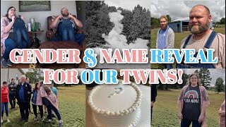 GENDER amp NAME REVEAL FOR OUR IDENTICAL TWINS  TWIN PREGNANCY [upl. by Richard]