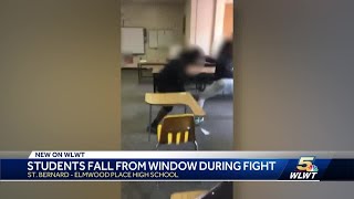 Video shows students falling out of window during fight at school in St Bernard [upl. by Corotto]