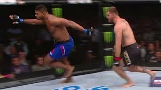 Compilation of Alistair Overeem running from Stipe Miocic [upl. by Nyrmac]