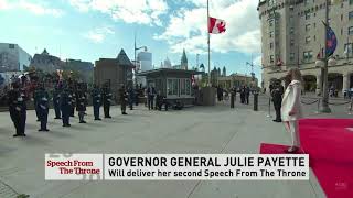 Vice Regal Salute  Throne Speech Canada 2020 [upl. by Enelkcaj]