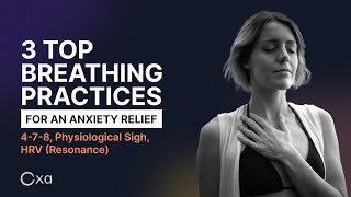 3 Breathing Techniques For Anxiety  4 7 8 Breathing Physiological Sigh Resonance Breathing HRV [upl. by Jacinta]