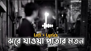 Jore Jawa Patar E moton  Hariye  ঝরে যাওয়া পাতার মতন  Jisan Khan shuvo  Lyrics amp Lofi [upl. by Paulsen112]