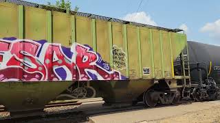 CN 2992 2919 Eastbound freight train at Vicksburg MI [upl. by Riti364]