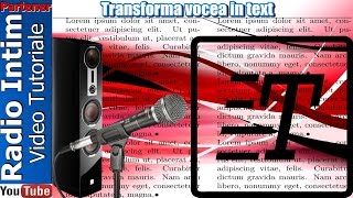 Transforma vocea in text [upl. by Zippel921]