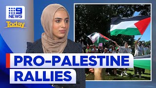 ProPalestine rallies expected across Australia this weekend  9 News Australia [upl. by Irotal652]