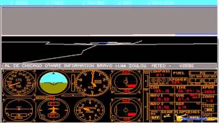 Microsoft Flight Simulator 40 gameplay PC Game 1989 [upl. by Leong]