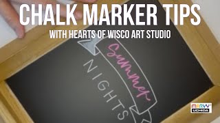 Marvy Uchida BISTRO CHALK MARKERS with Hearts of Wisco Art Studio [upl. by Abramo]