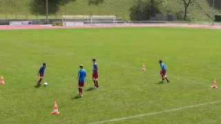 Fussballtraining Doppelpass 3  Passen  Technik [upl. by Doubler]